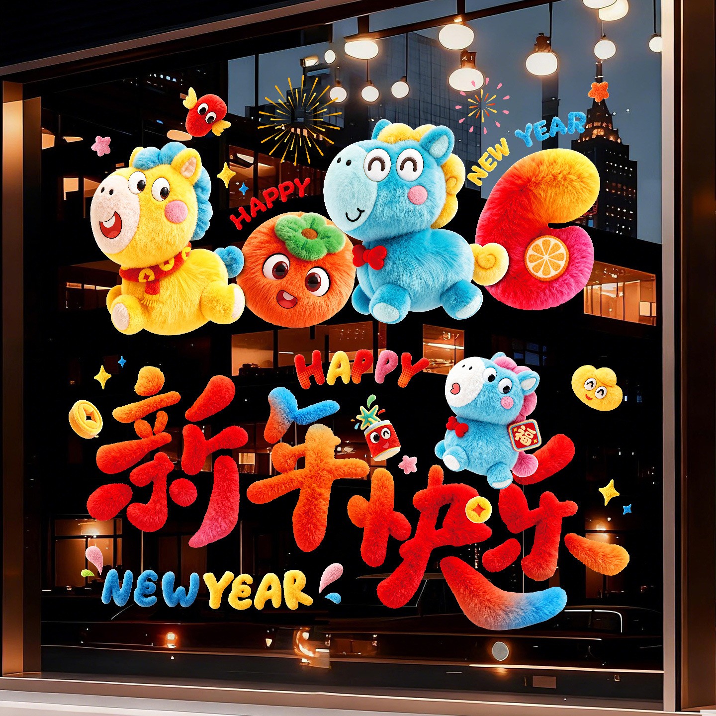 【8.8发6张】2026马年窗花静电贴过年玻璃门贴纸新年装饰品春节喜庆