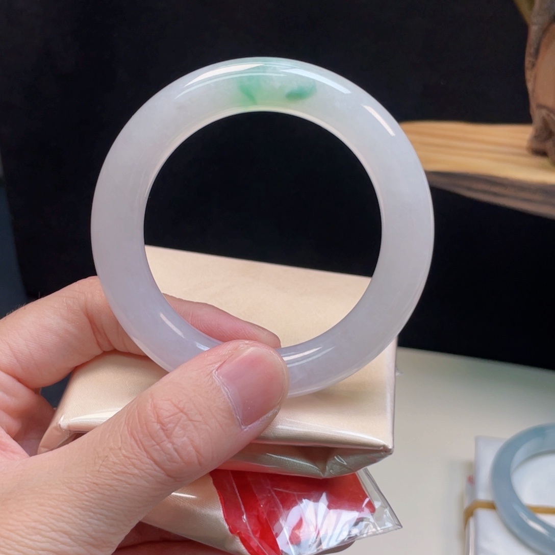 翡翠未镶嵌手镯9号53.7