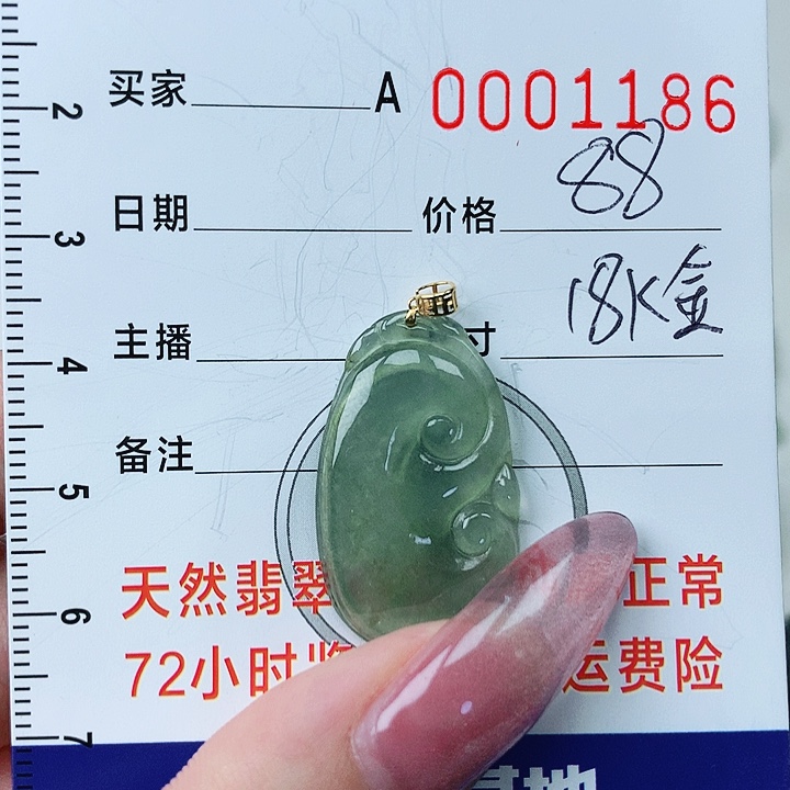 翡翠颈饰18K金镶嵌翡翠