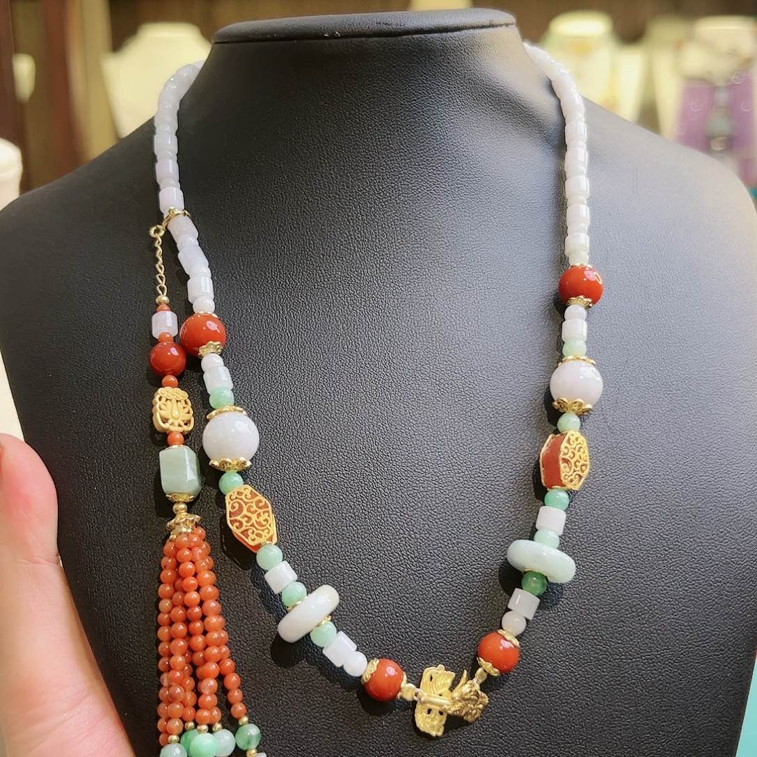 翡翠项链合金项链