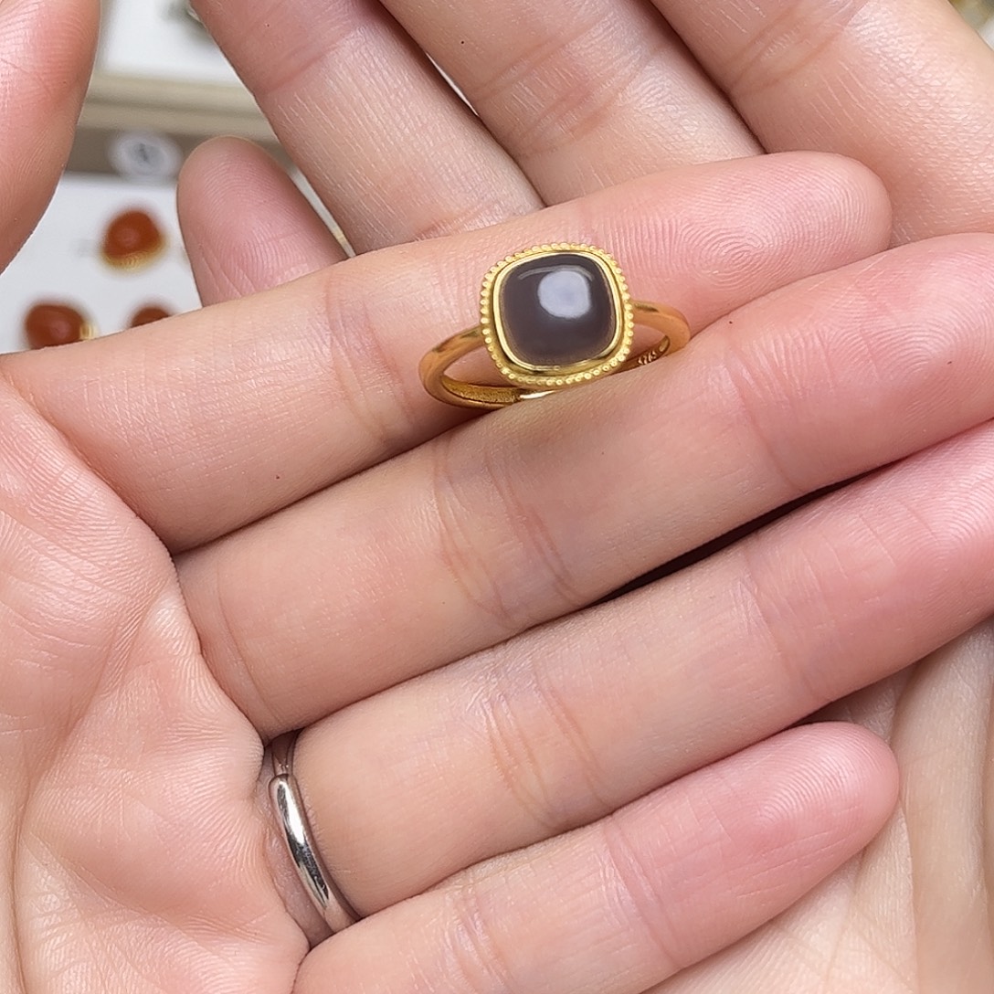 和田玉银S925镶嵌耳饰