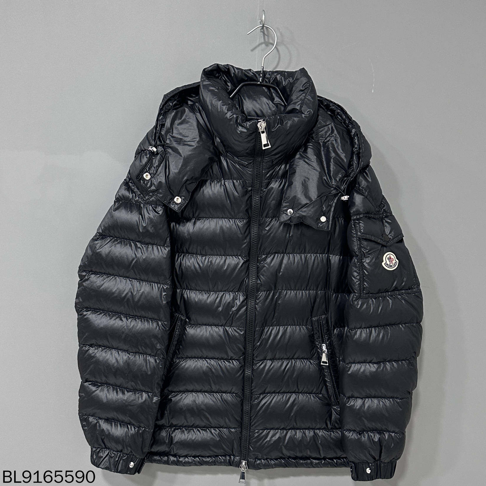 99新 MONCLER 黑色阔版bady羽绒服/4码/65590