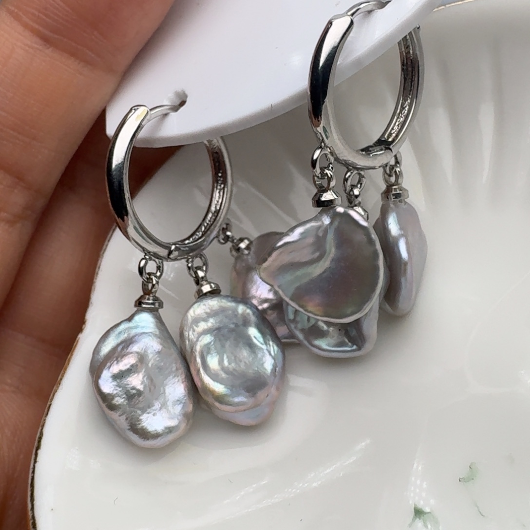 淡水珍珠耳饰未镶嵌