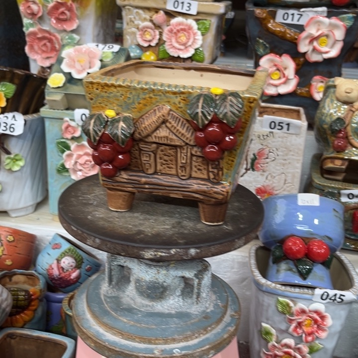 紫砂花盆粗陶材质多肉花盆