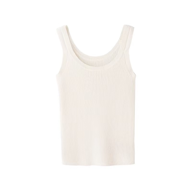 【100%澳毛百搭背心】时尚纯色坑条显瘦舒适背心吊带231877-1