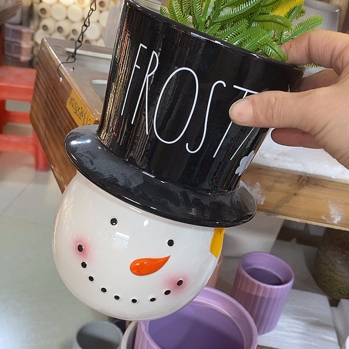 摆件陶陶盆有孔 瑕疵介意勿拍