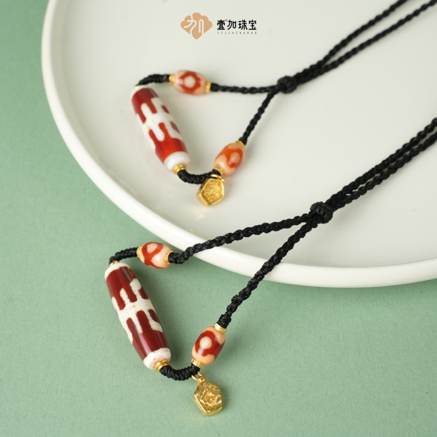 手工设计横版红贵人玛瑙多宝项链多样性发一