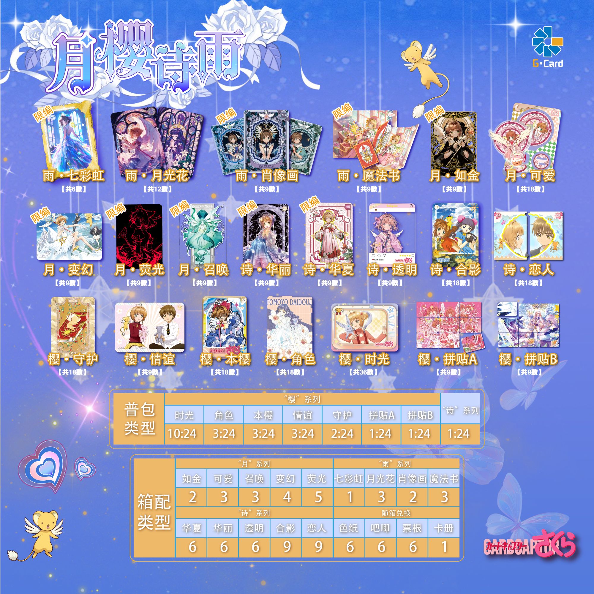 【G·Card】【魔卡少女樱】【吃吃】月樱诗雨魔卡少女樱收藏卡牌系列盲盒