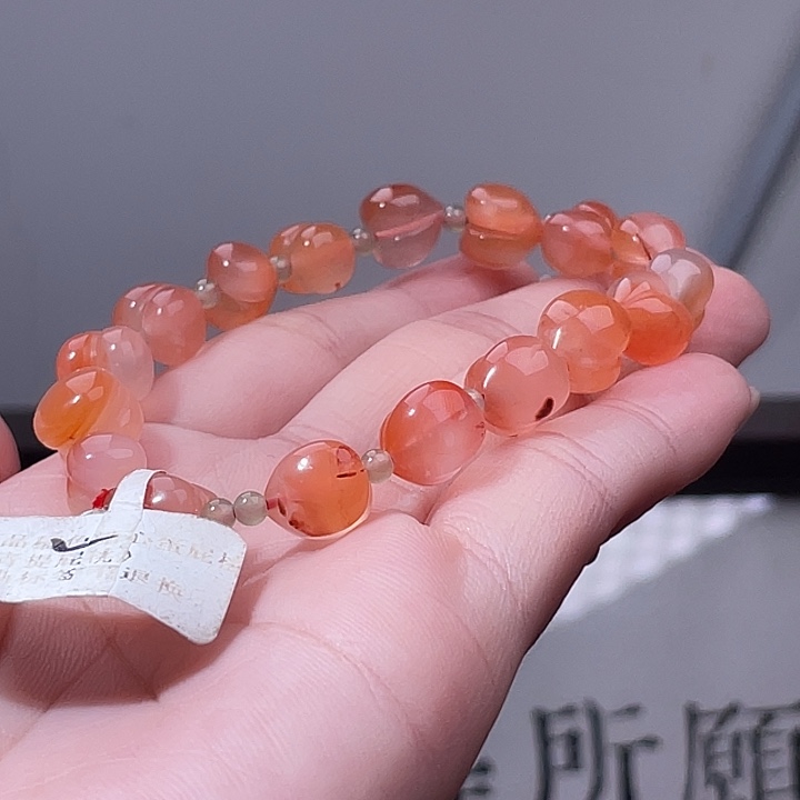 南红玛瑙合金手链7009