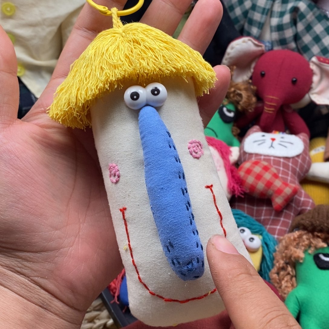 亚麻羊毛锅盖头挂件