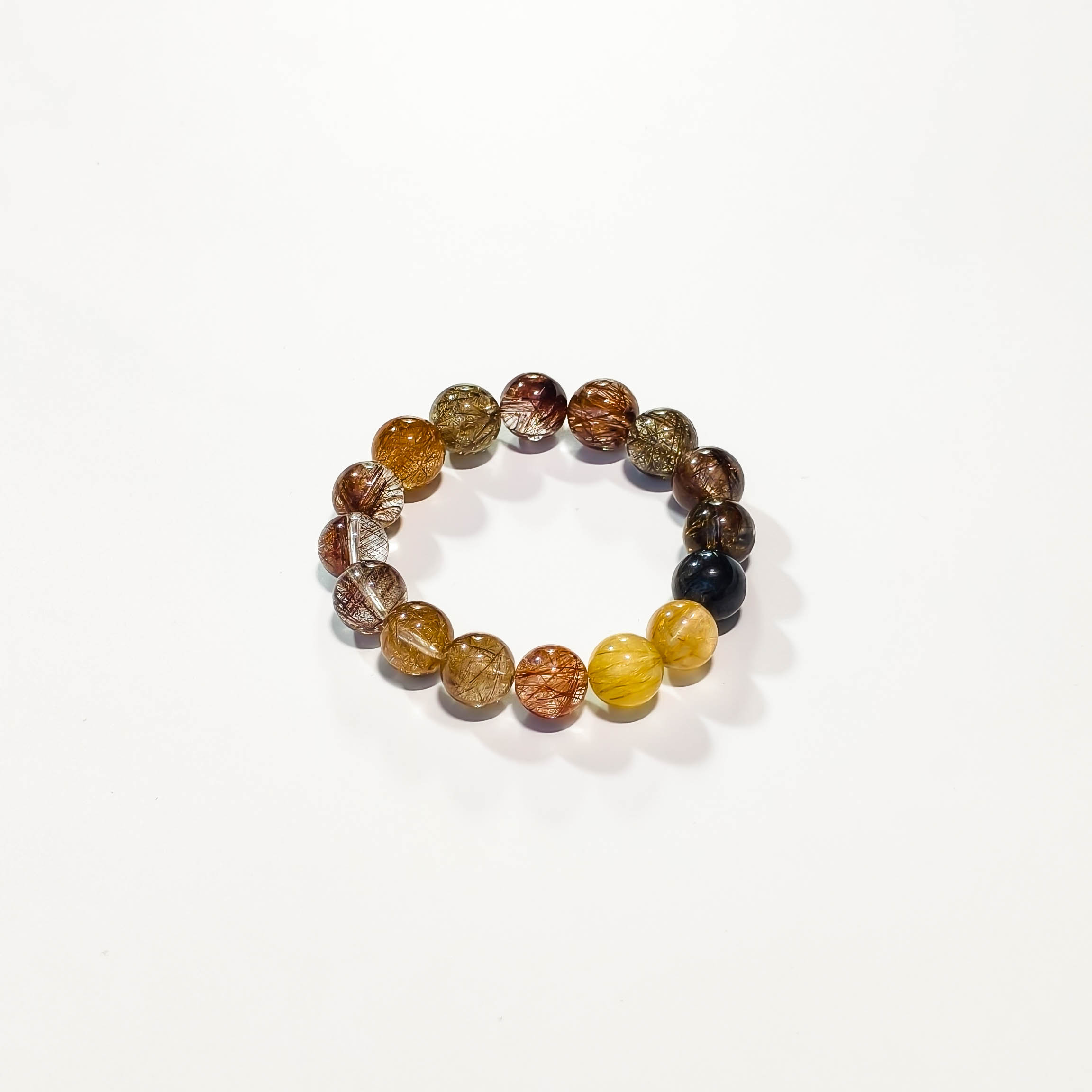 语芯 | 【聚财】“彩发晶韵・自然秘境” 多色发晶手串