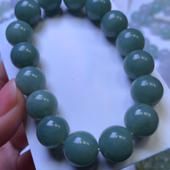 翡翠手链未镶嵌z*q天然翡翠手串