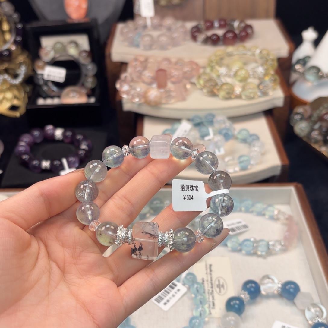 水晶手链未镶嵌水晶鱼