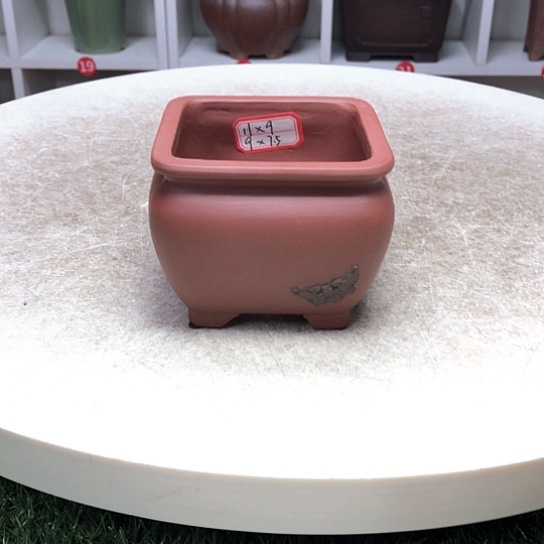 小精品收口四方紫砂盆