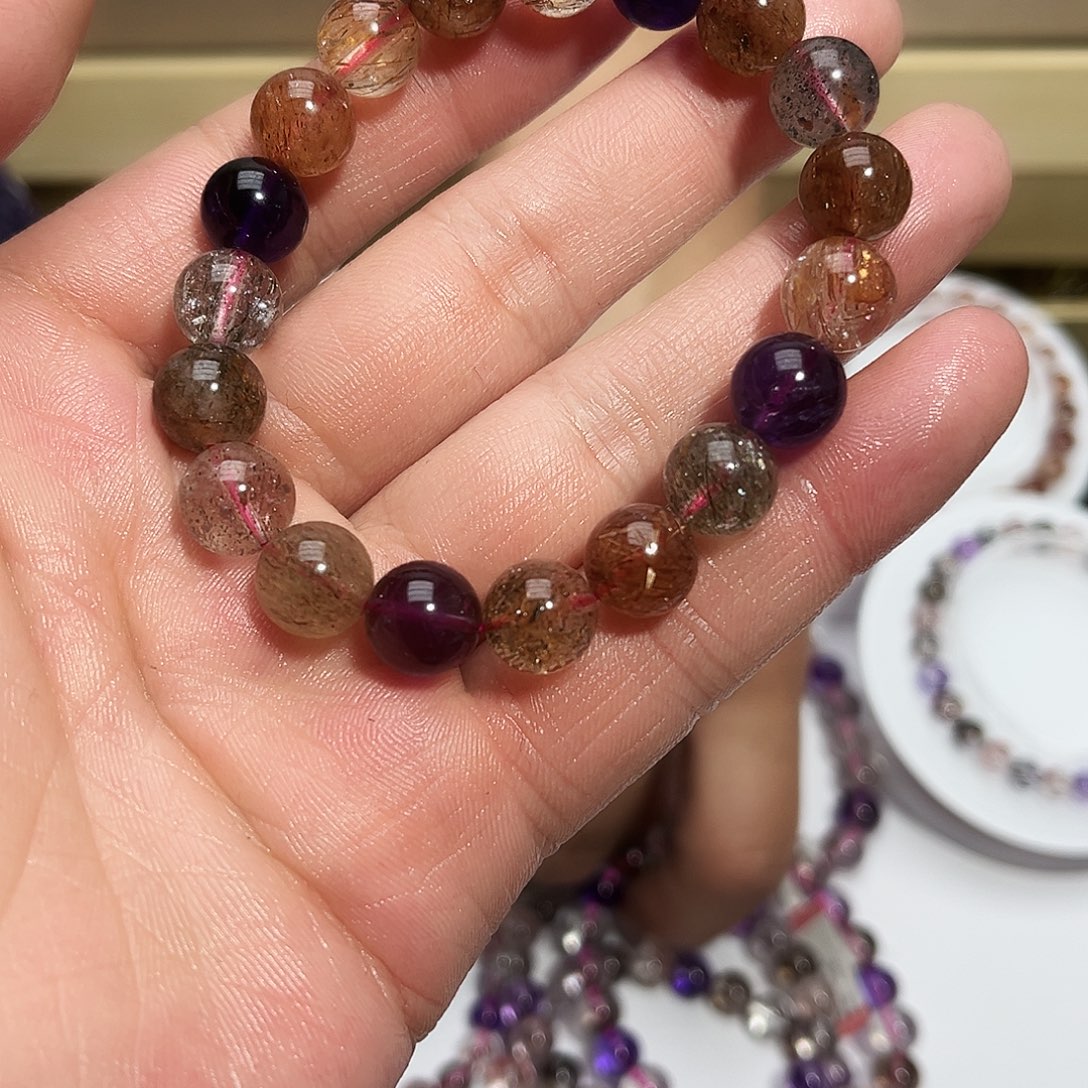 水晶手链未镶嵌黑金超