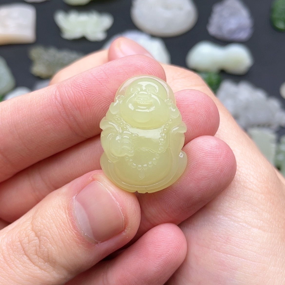 【闪购商品】颈饰未镶嵌和田玉闲***花