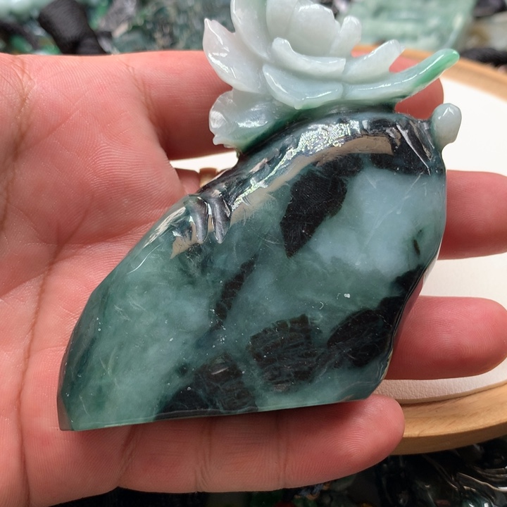 翡翠颈饰未镶嵌保真天然A货翡翠