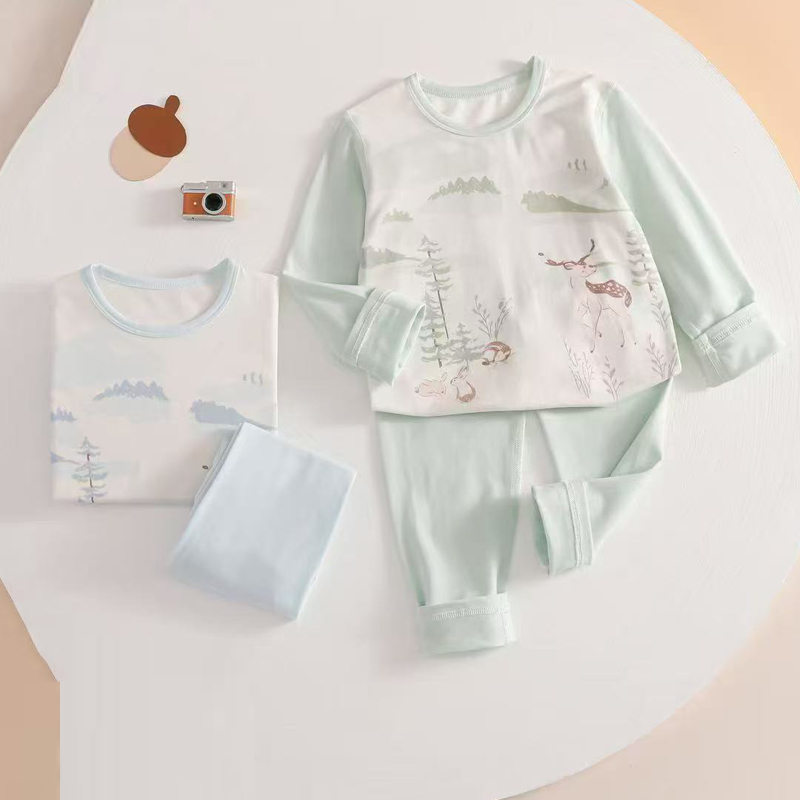 橙橙家婴童/月牙子棉莫秋衣裤套装