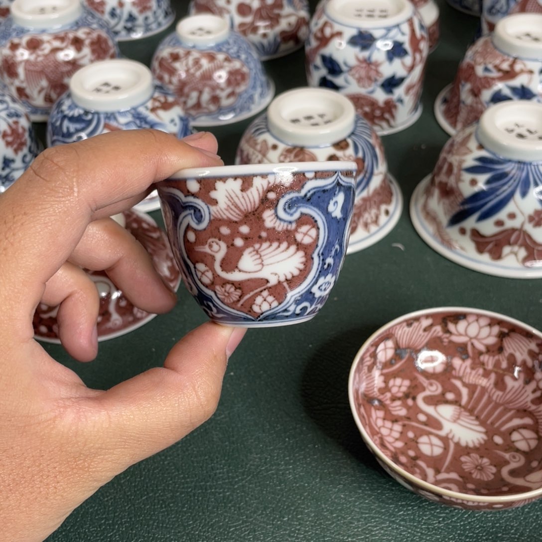 瓷片ʚ****空谷元坊原矿釉里红