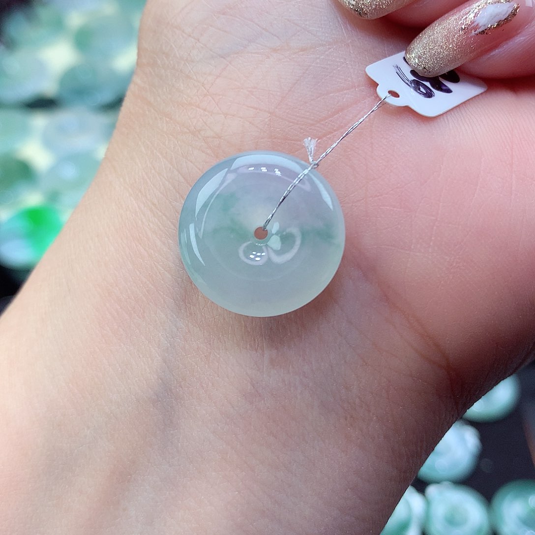 翡翠颈饰未镶嵌58尺寸17.7-5.4