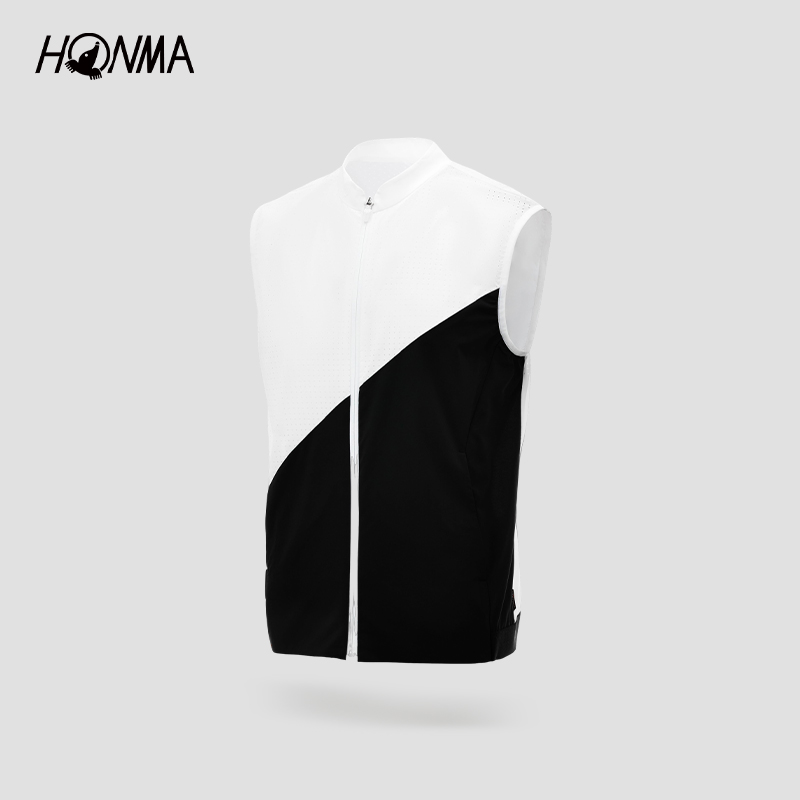 【专业高尔夫】HONMA男士马甲X系列运动拼色轻薄透气HMJC320R513