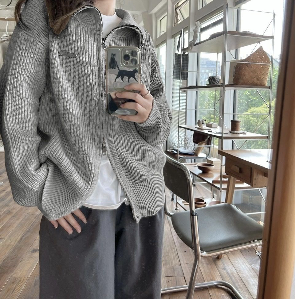 女秋冬新款日系复古慵懒风高级感针织衫开衫上衣