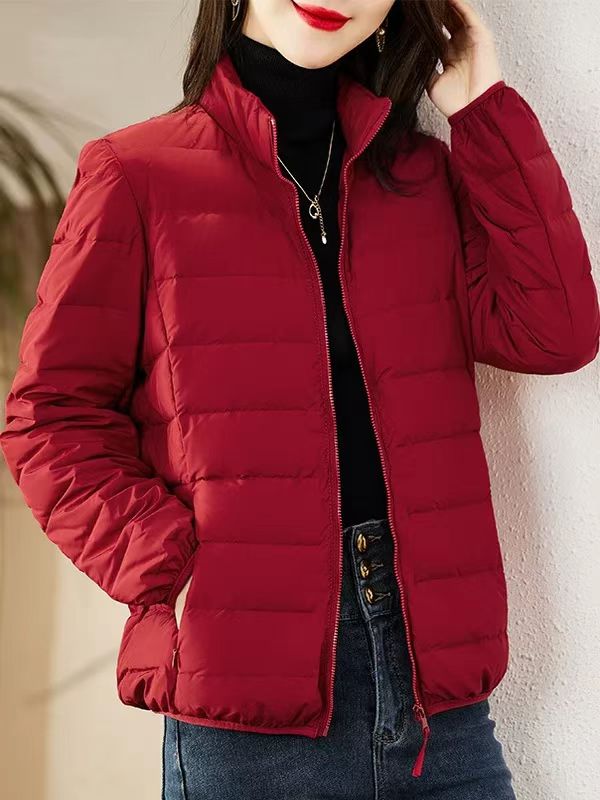 【一姐定制】DYAYR106冬季时尚无缝女连帽轻薄长袖90羽绒外套短款