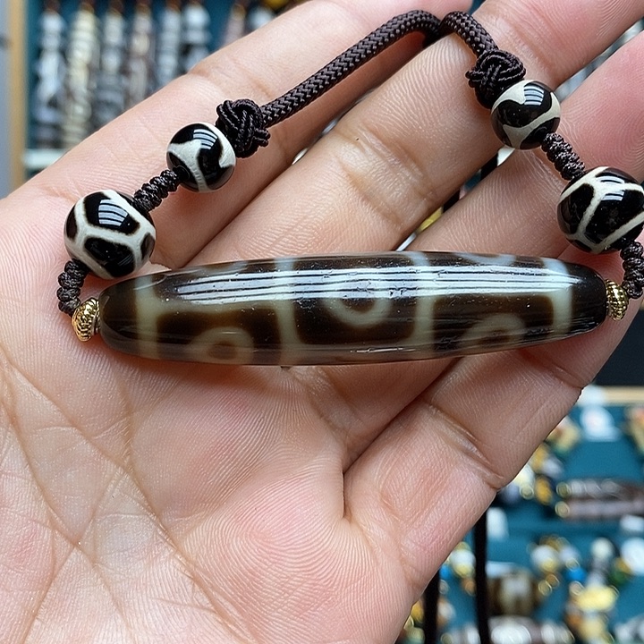 玛瑙/玉髓颈饰合金带个竖款绳子