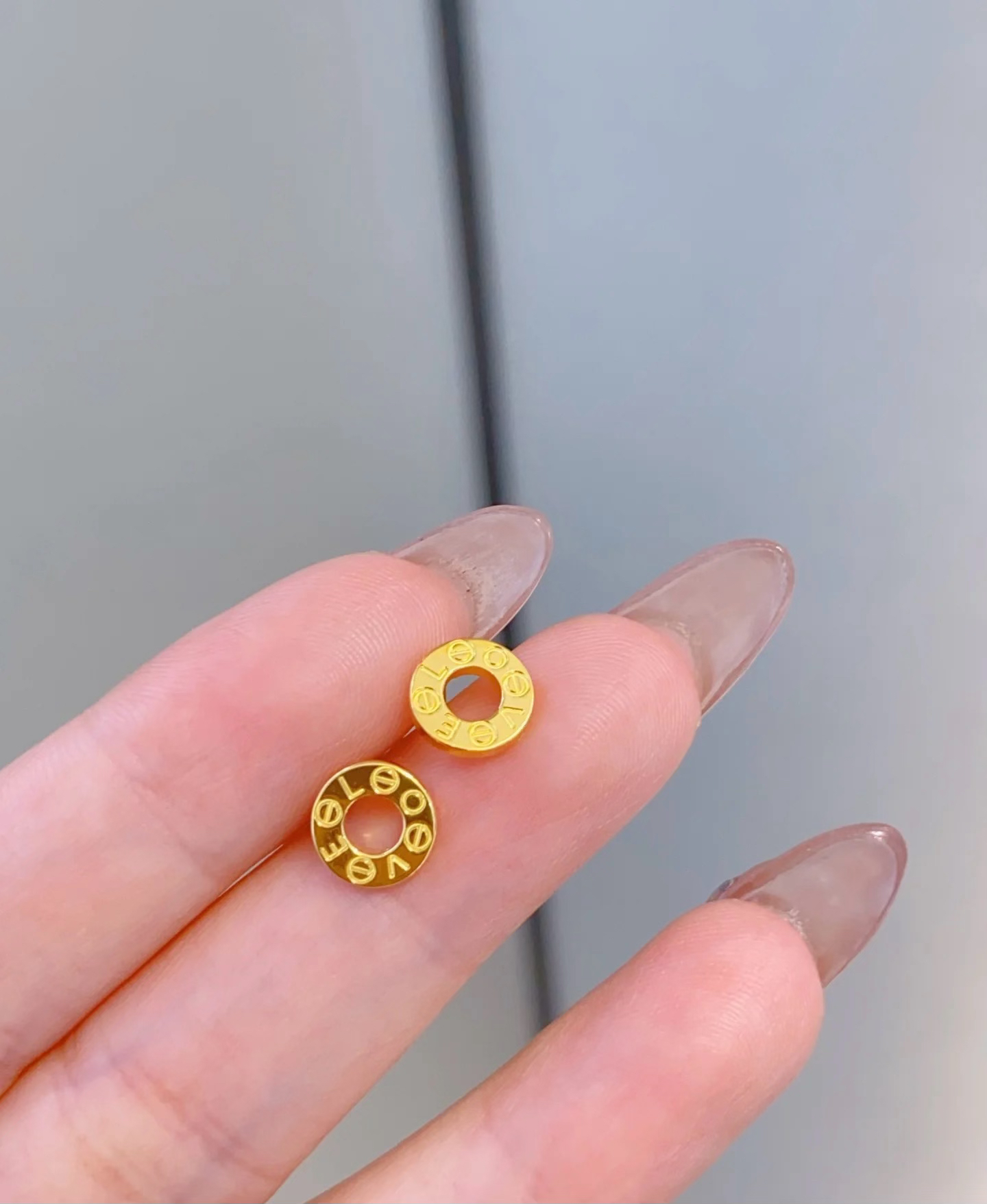 圆饼耳钉5G工艺简约轻奢女款