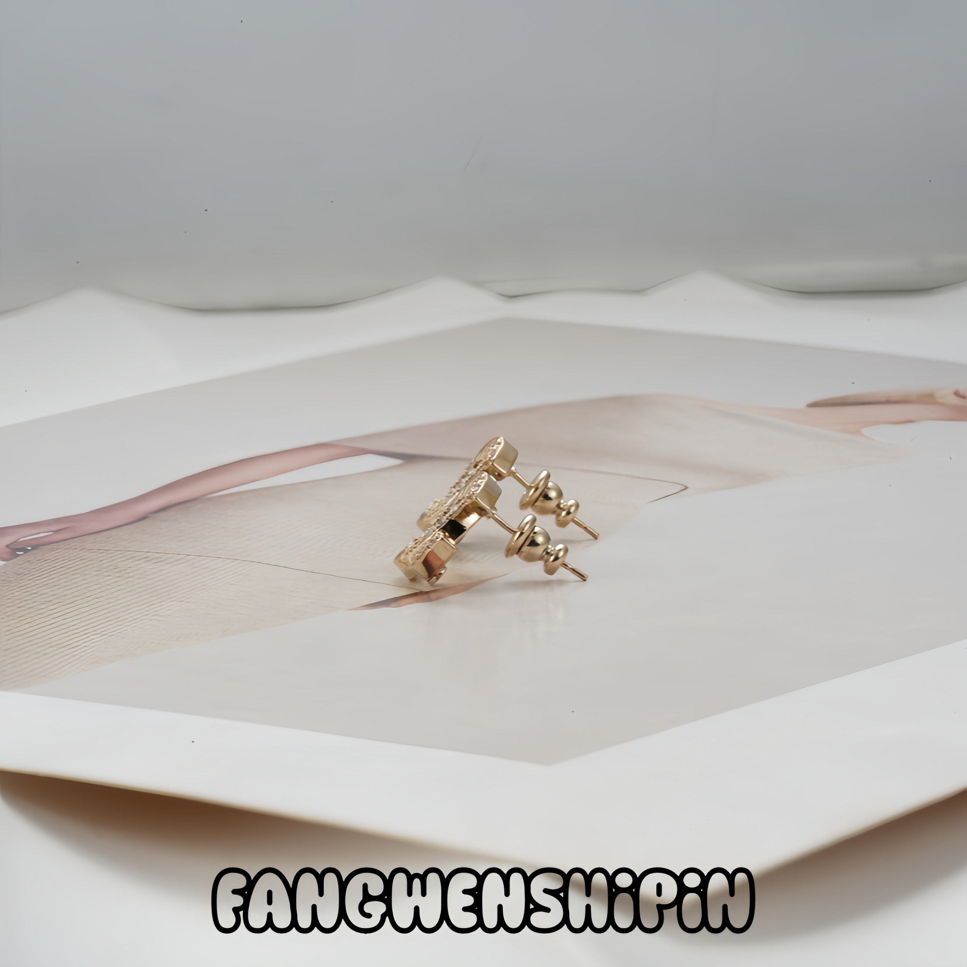 铜合金锆石耳饰 耳环5097