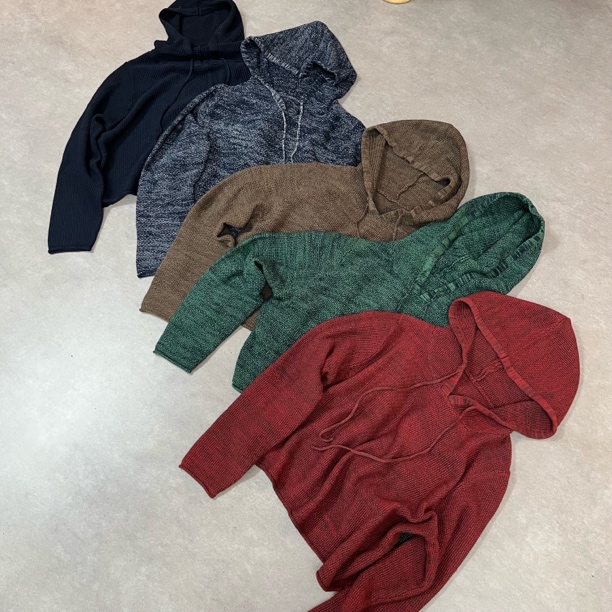 秋季短款长袖帽衫时尚洋气百搭色织休闲针织套头衫3662