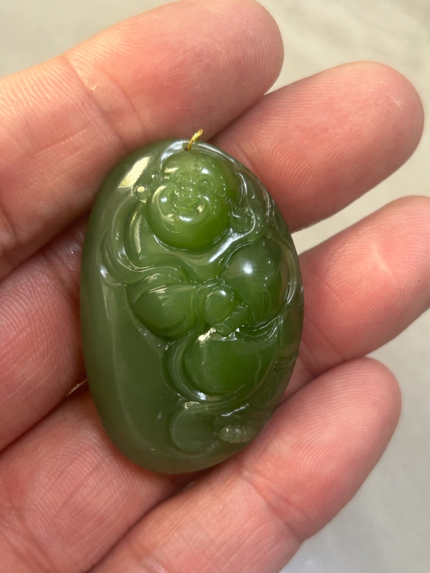 天然和田玉碧玉吊坠