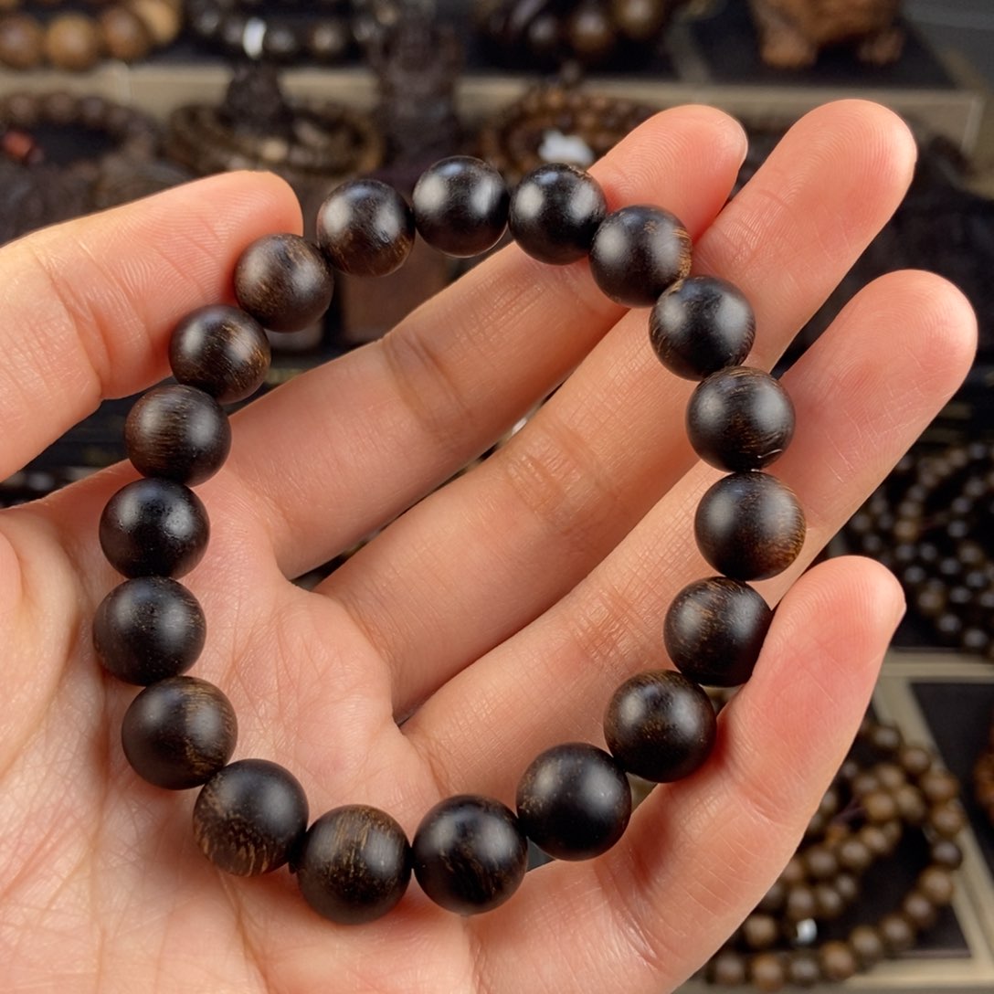 沉香手串臺**喜越南芽庄白棋楠玉化留疤