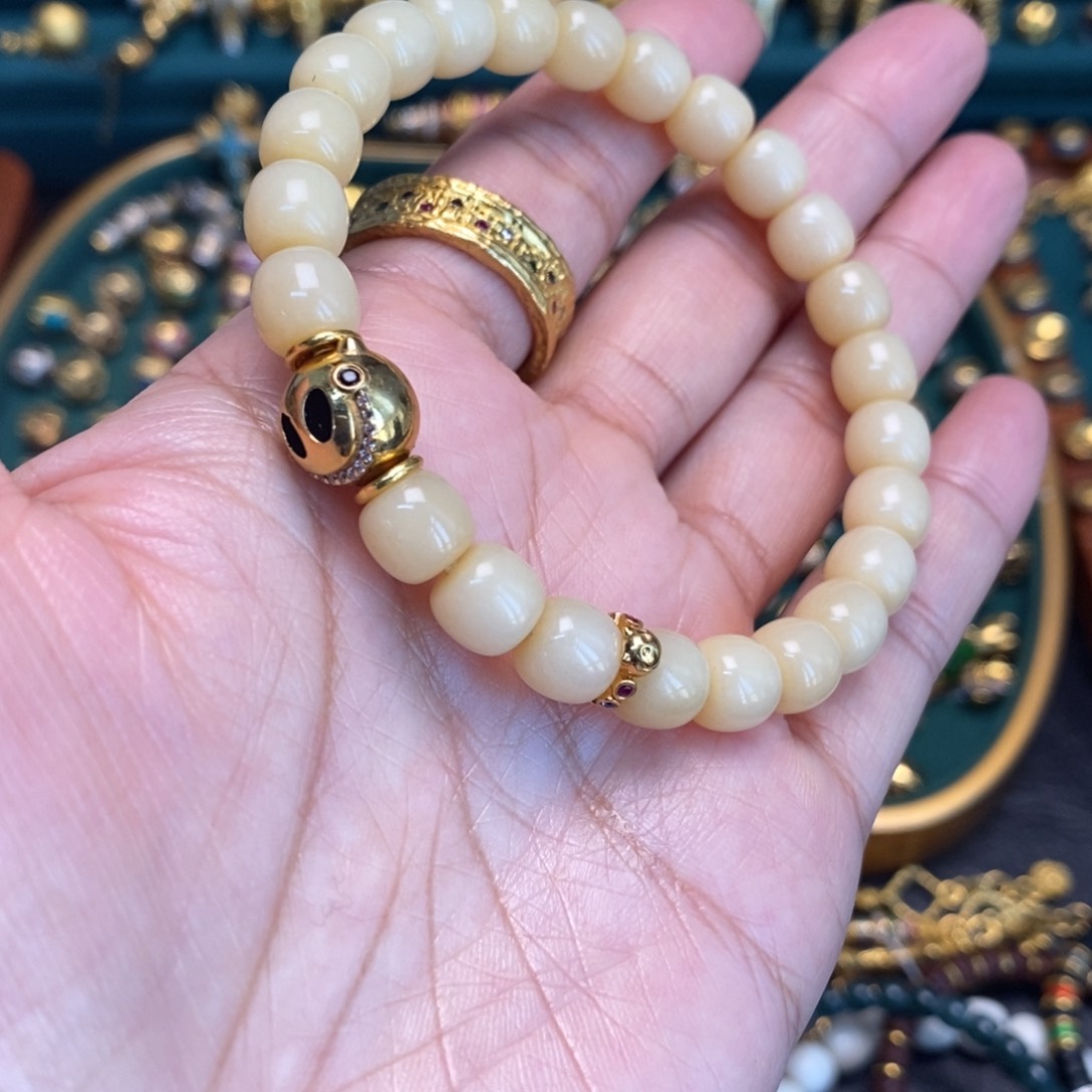 合成立方氧化锆手链足金镶嵌