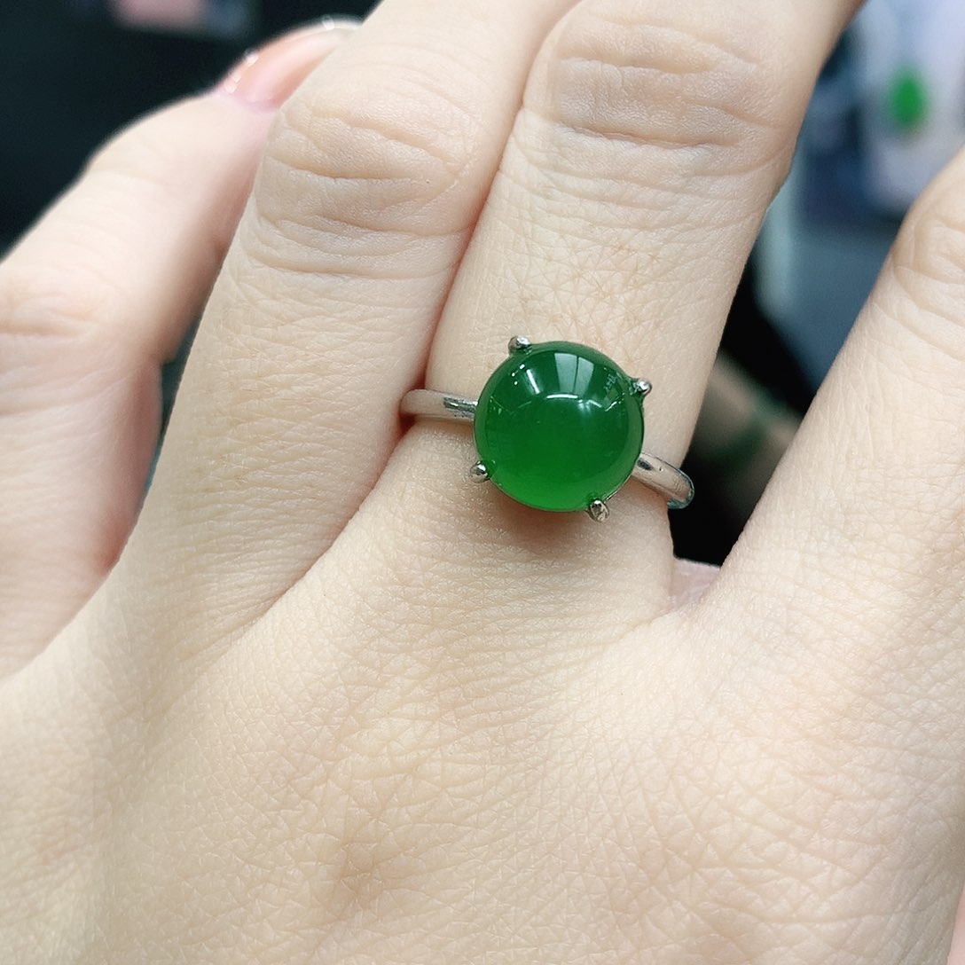 银S925镶嵌戒指玛瑙/玉髓