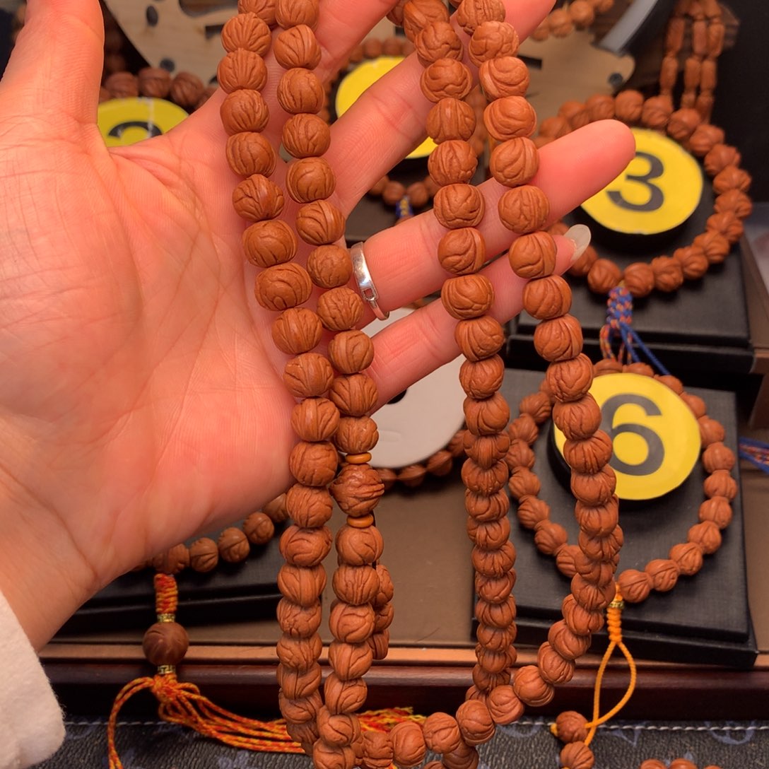 桃核手串次**开野生玉龙脊脖挂11孤品