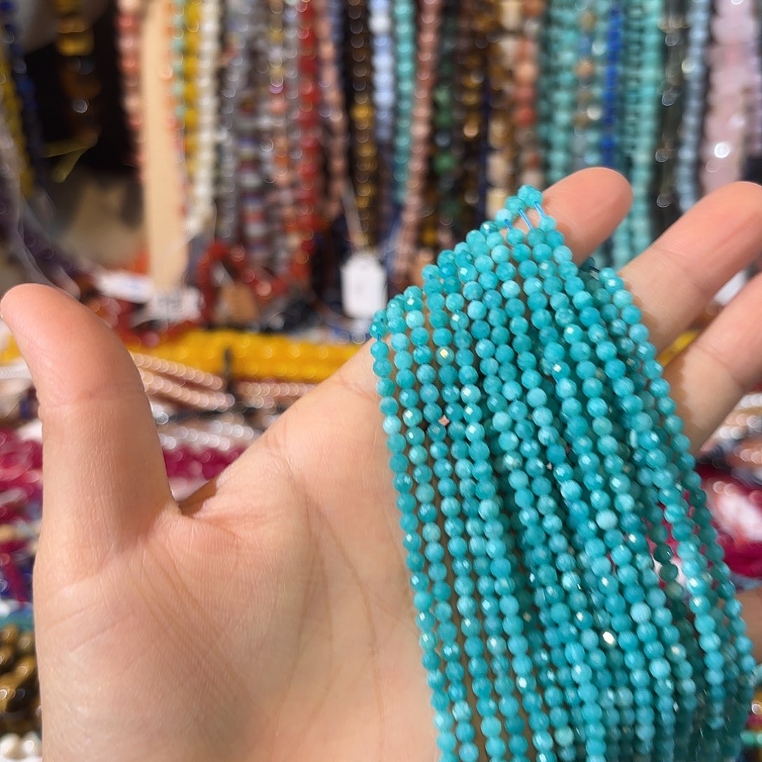 玛瑙/玉髓未镶嵌珠宝半成品天河石卡3一条