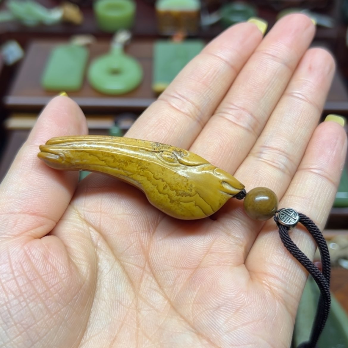 【闪购商品】岫岩河磨玉（透闪石质玉）颈饰未镶嵌马首