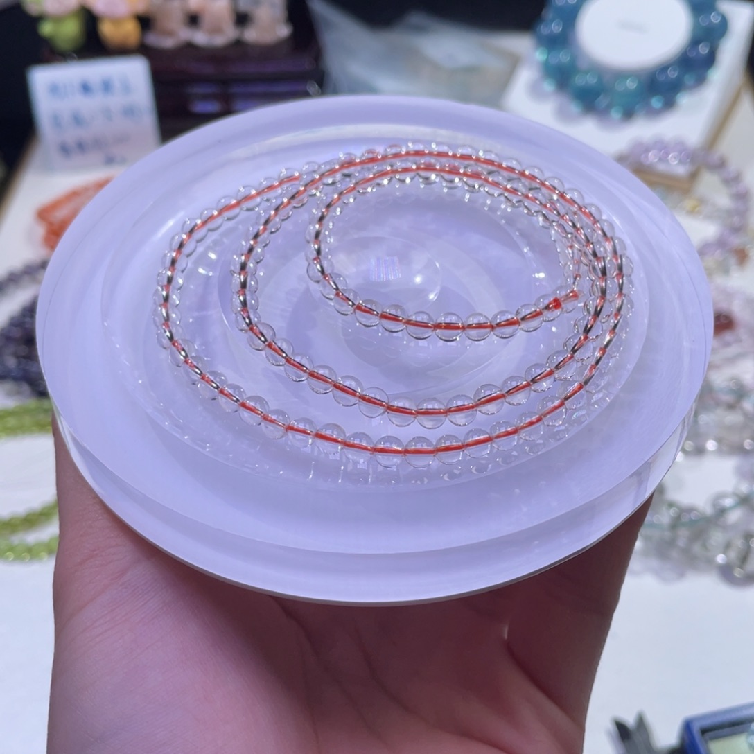 未镶嵌手链水晶巴西净体黄水晶4+