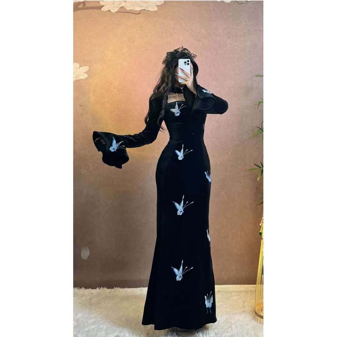 反季清仓【蓝蝶起舞】连衣裙