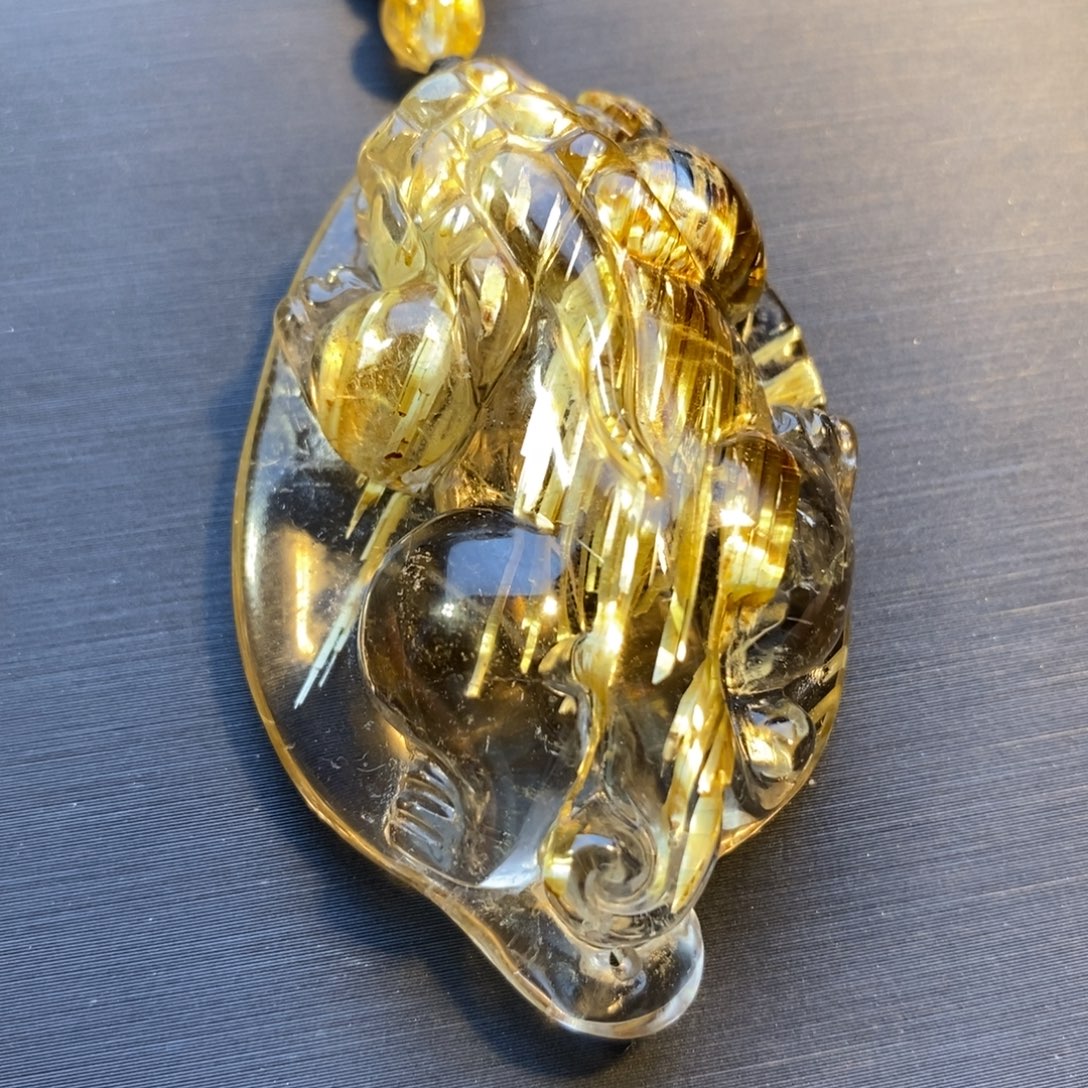 未镶嵌水晶颈饰钛晶貔貅吊坠