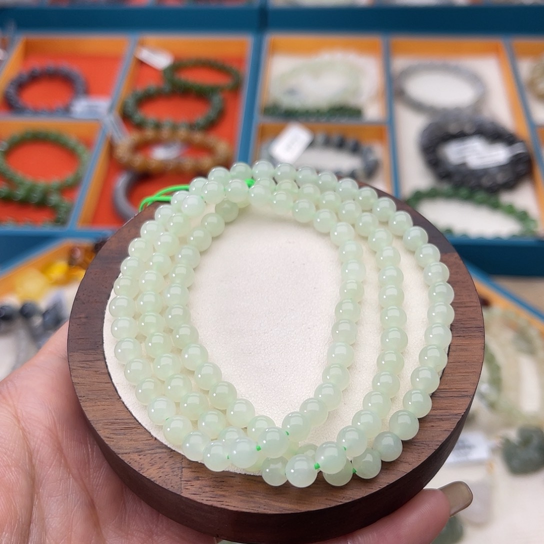 和田玉未镶嵌手串A20卡6