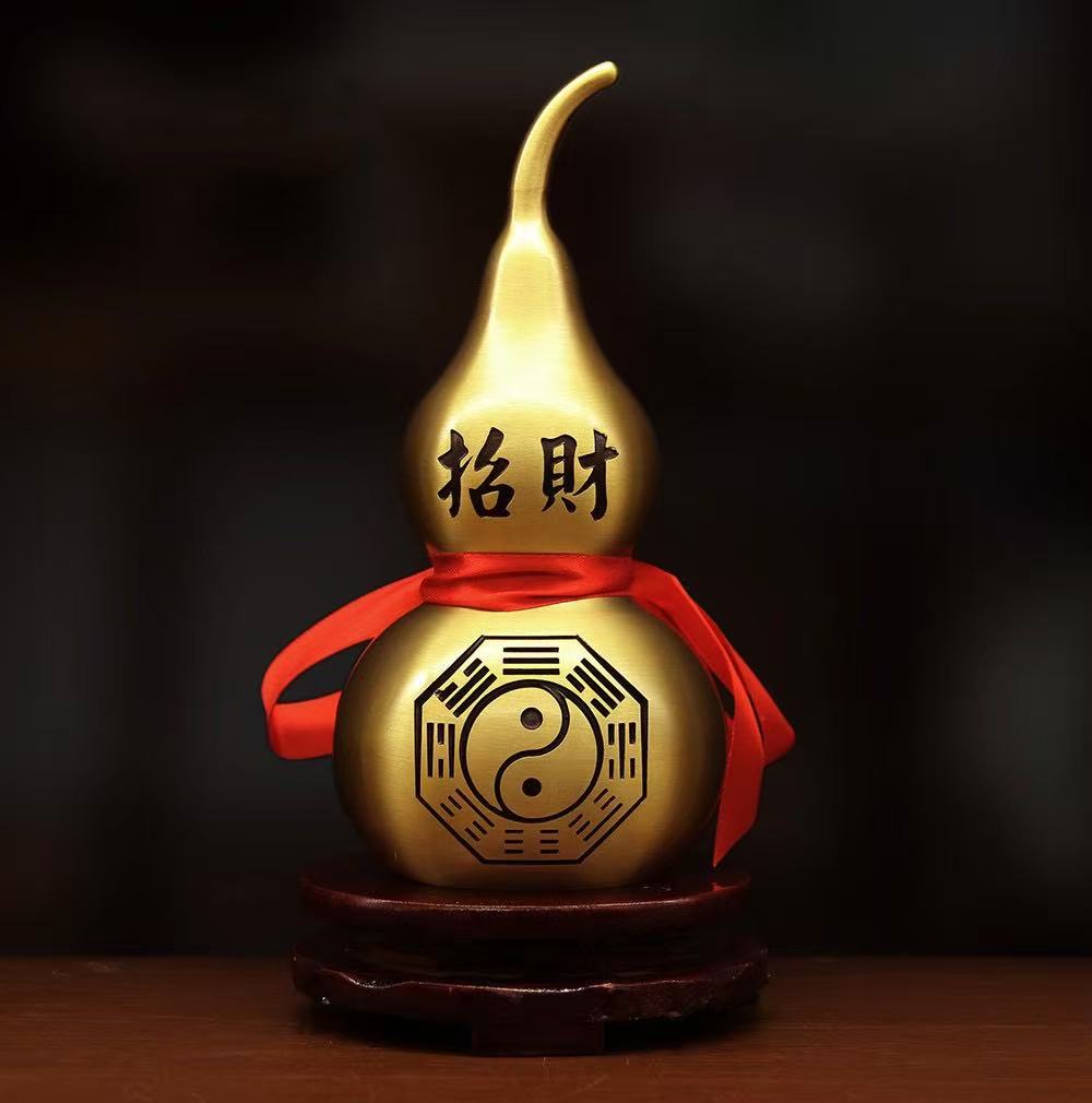 【肥宝老师】黄铜八卦福禄摆件
