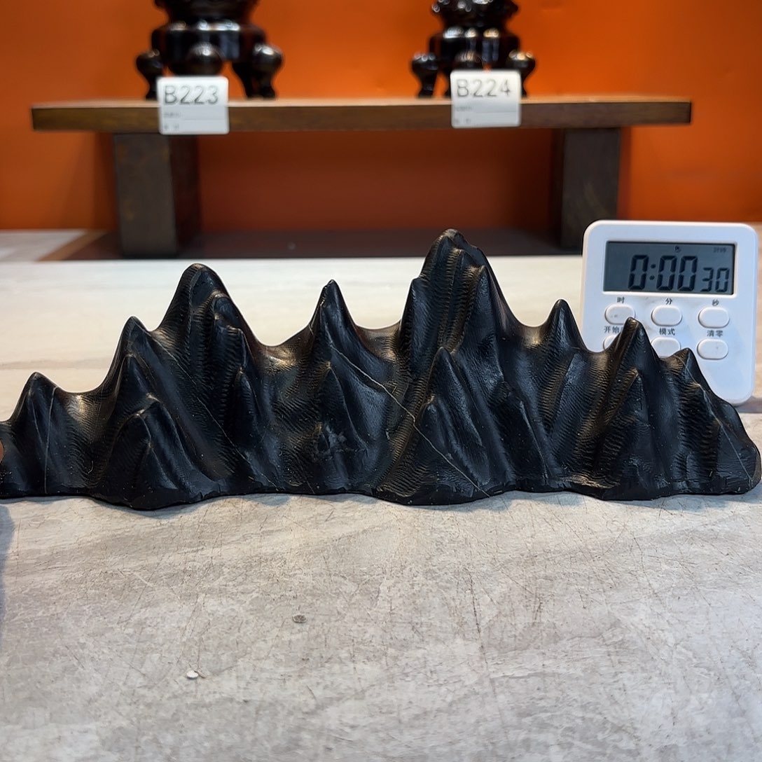 茶宠白*灵璧石奇石摆件