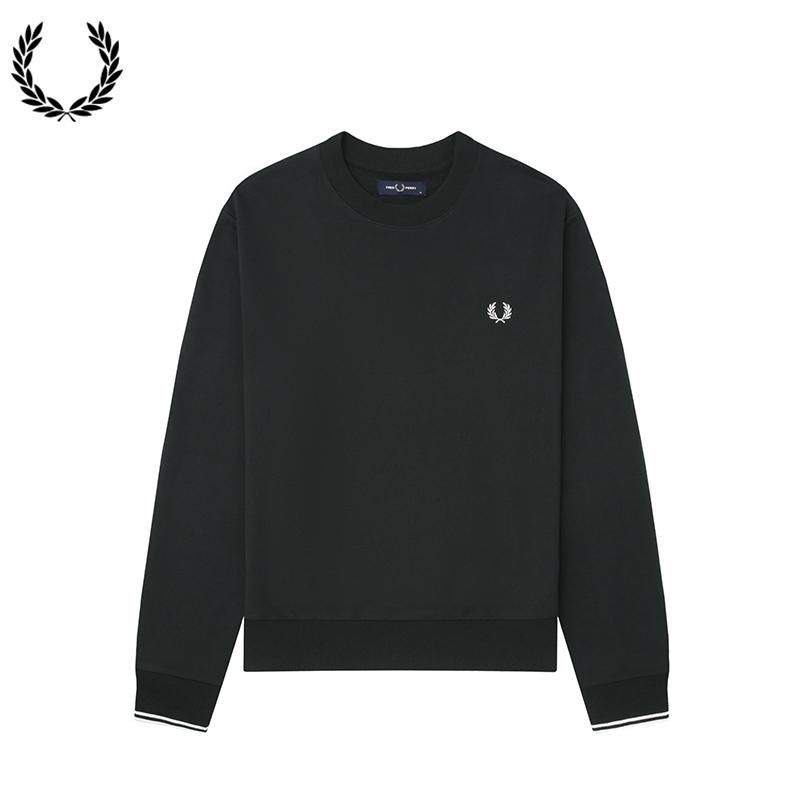 FRED PERRY男装圆领卫衣2025秋季新款简约基础款套头衫上衣M7535X