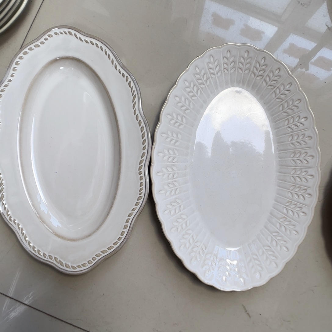 瓷片瑕疵特价陶瓷鱼盘