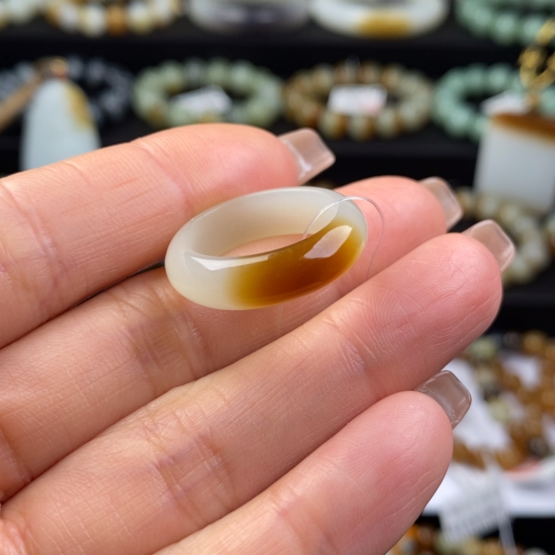 和田玉戒圈未镶嵌18