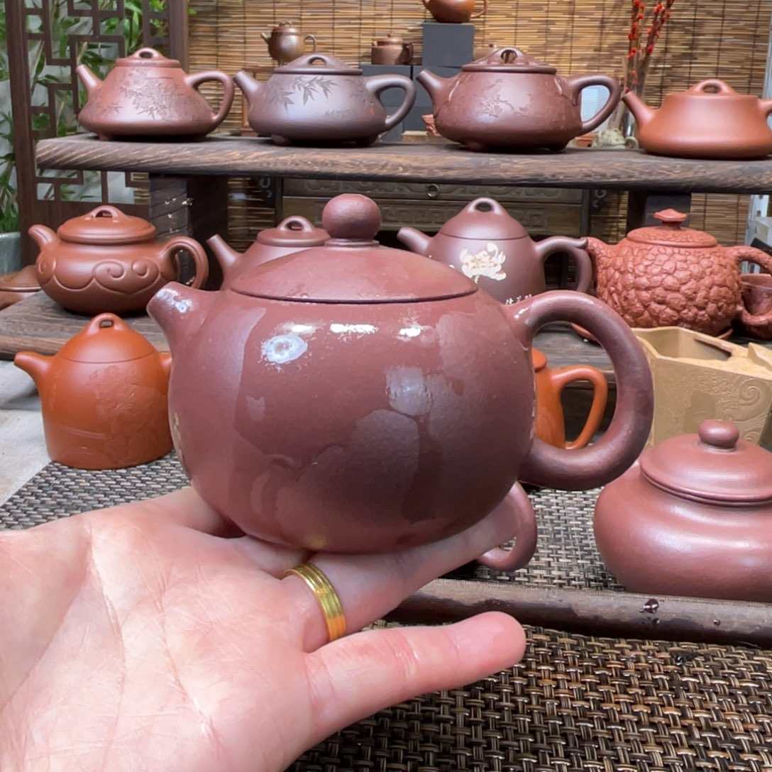 紫砂茶壶宜兴原矿紫砂手工制全210