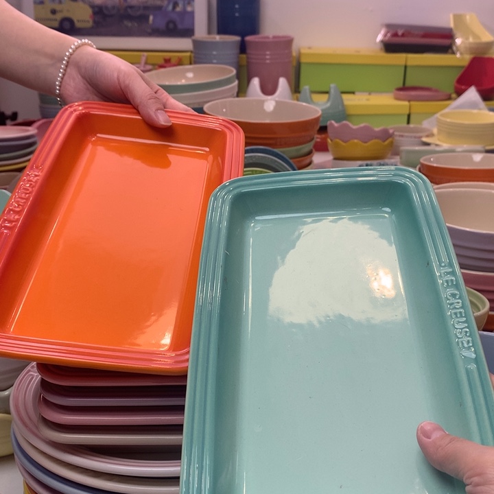 瓷片微瑕长方盘2只