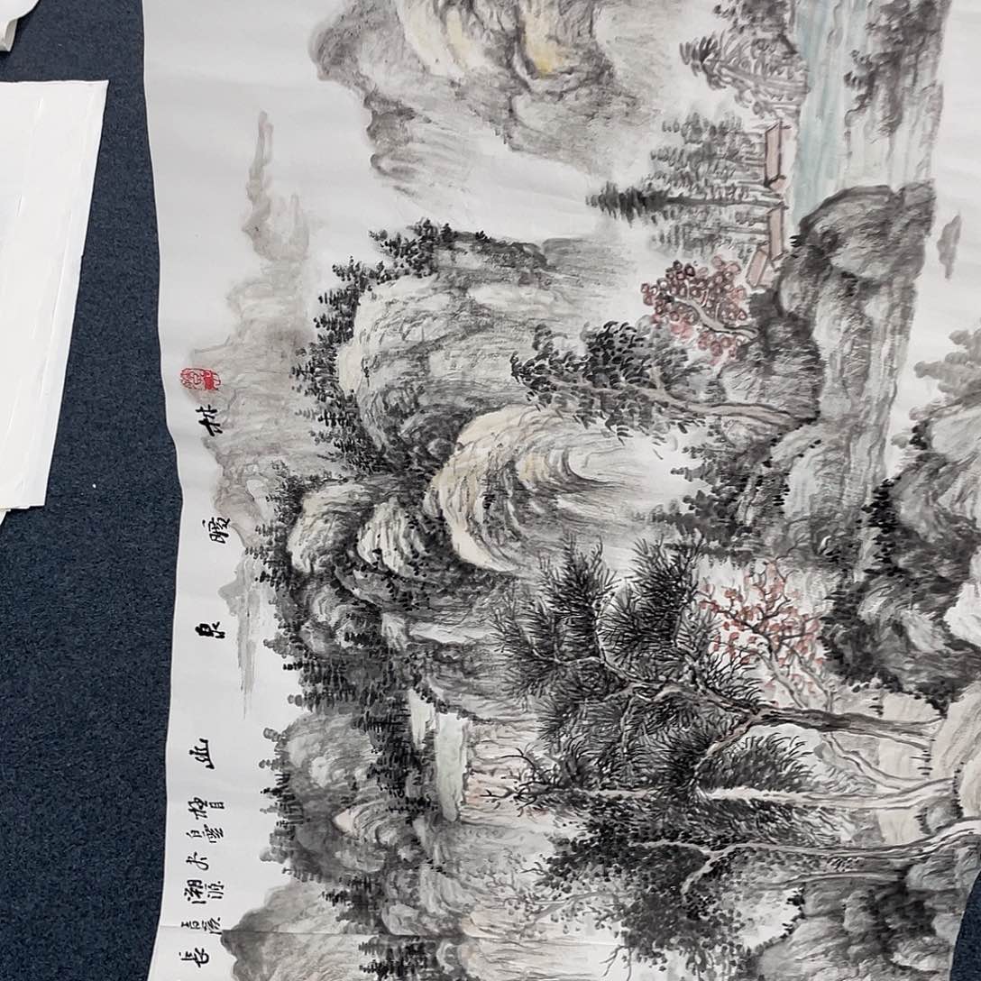 国画纯手工制作的